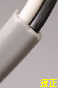 ケーブル外装と電線の絶縁被覆の正常な例